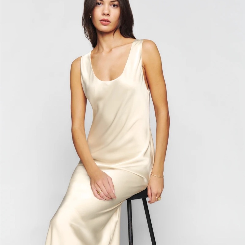 Reformation Brendan Satin Dress